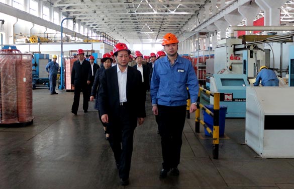 2016年3月28日，，，，，山东省新泰市党政代表团一行来新宝GG电缆旅行