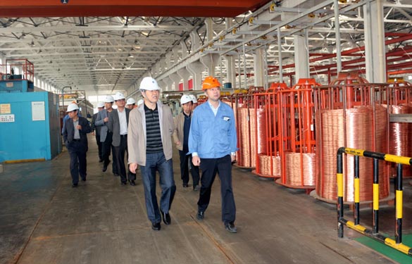 2015年11月3日，，，，，新泰市党政代表团来新宝GG电缆考察