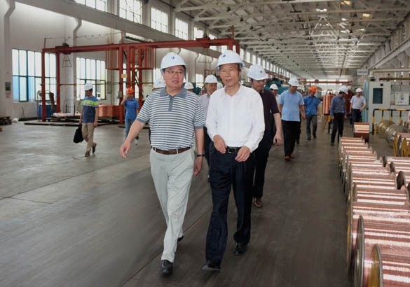 中国恒天集团董事长张杰一行来新宝GG电缆旅行考察