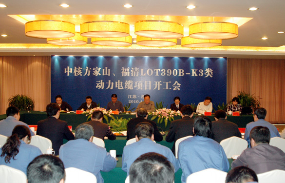 新宝GG“中核方家山、福清LOT390B-K3类 动力电缆项目开工会”顺遂召开