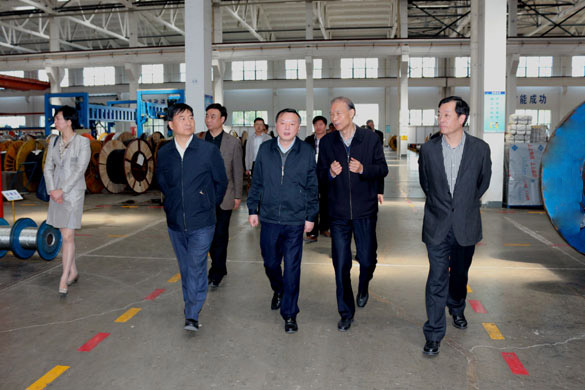 4月23日，，，，，常州市科教城党工委书记徐绚烂一行来新宝GG电缆旅行